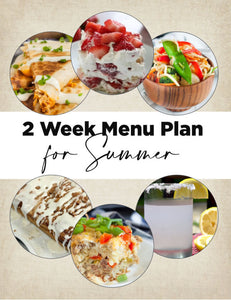 Summer Cookbook - Two Week Menu Plan